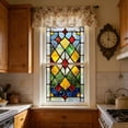 thumbnail image 4 of XINGXIANG Privacy Windows Film Diamond Style Stained Glass No Glue Static Cling Decorative Frosted Window Stickers 33.46" x14.96(85x38cm)(L x W), 4 of 6