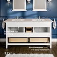 thumbnail image 6 of EVIVA Britney 60 Inch Transitional White Bathroom Vanity, 6 of 7