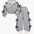 thumbnail image 5 of Enyan Kids Clothes Girls 2-Piece Outfits Long Sleeve Sweatshirt & Wide Leg Pants Set, 5 of 8