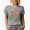 Heather Grey, variant on Nana with Cute Flowers & Butterfly, Grandma or Grandmother Themed, Groovy Retro Wavy Text Merch Gift, Tan T-Shirt, Small