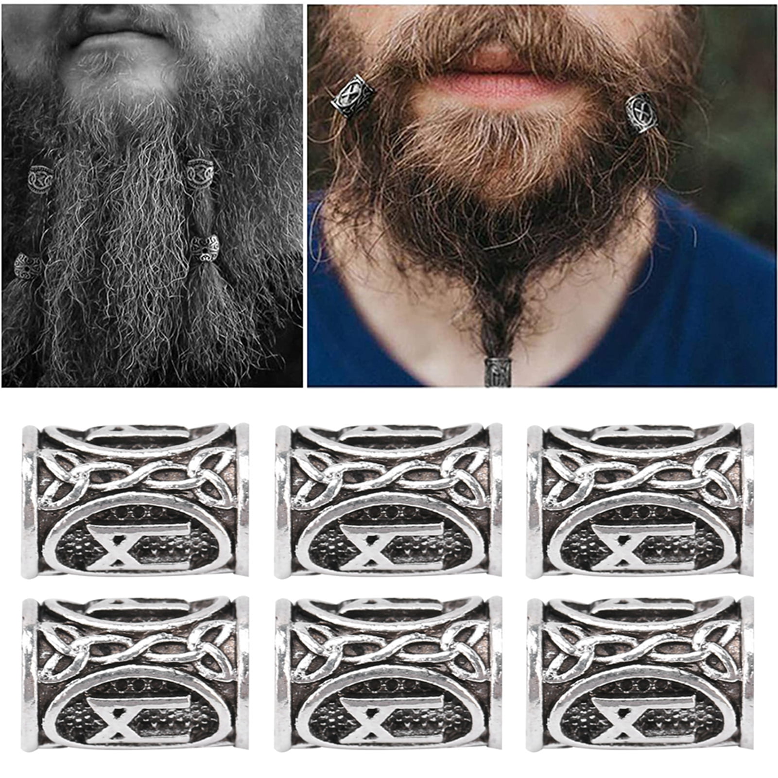  20Pcs Viking Beard Beads Alloy Viking Style Hair Beads Pretty  Design Accessory for Men Women Braiding Beads for Hair Braids Viking Beads  Kits : Beauty & Personal Care