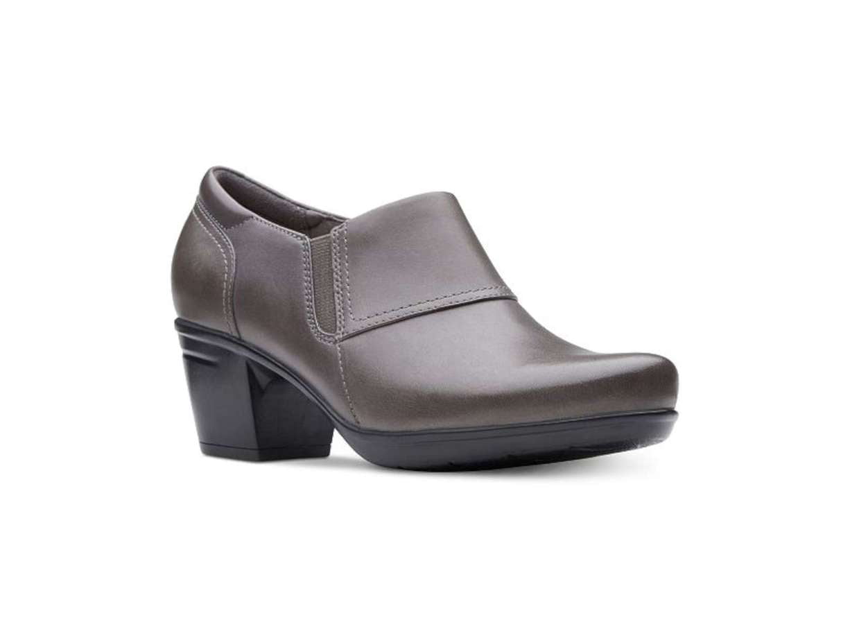clarks leather mules