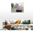 thumbnail image 2 of Farmhouse Wall Art Rustic Old Barn Canvas Painting Print Country Landscape Truck Pictures Wall Decor Framed Artwork Home Decoration for Living Room Kitchen Bathroom 12"x16", 2 of 6