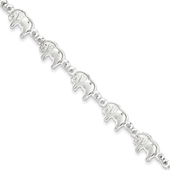 FJC Finejewelers Sterling Silver Elephant Bracelet