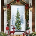 thumbnail image 2 of Christmas Door Cover 35 x 79 Inch, Santa Claus Pattern Polyester Decoration, Full Coverage Holiday Hanging for Front Door, Wall & Party, 2 of 5