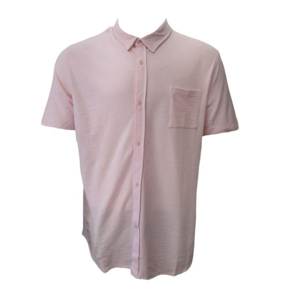 GOODLIFE Men's Cotton Short Sleeve Polo Shirt, Pink, XX-Large