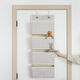 thumbnail image 4 of 3 Sprouts Over-the-Door Nursery Organizer, Beige Gingham, 4 of 11