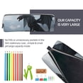 thumbnail image 5 of Cauagu Valley Gray Dragon Print Leather Pencil Pen Case - Stationery Bag Portable Stationery Bag Big Capacity Pencil Pouch Cosmetic Organizer Bag for Men & Women, 5 of 7