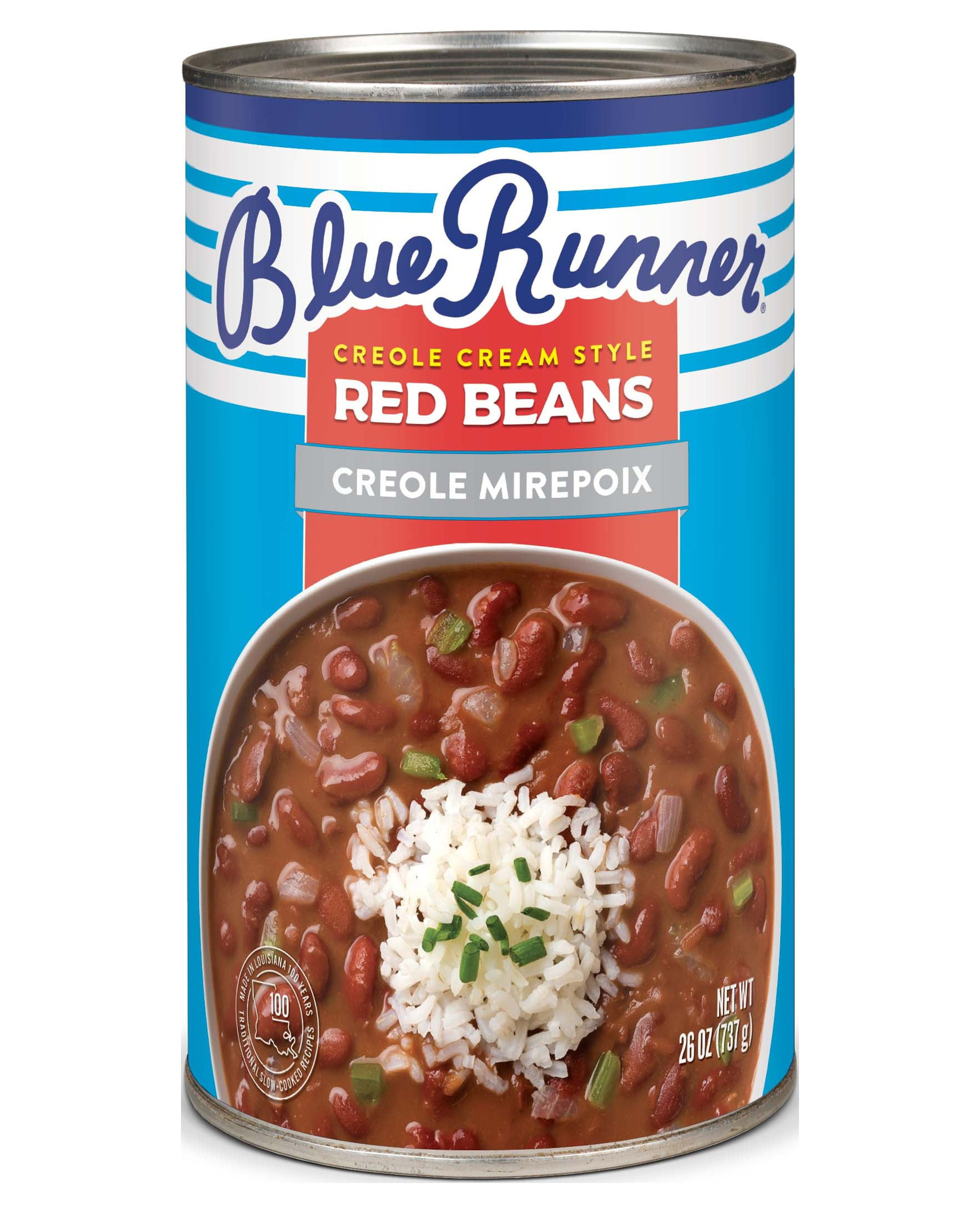(3 pack) Blue Runner Creole Cream Style Red Beans with Creole Mirepoix, 26 oz Can, Heat and Serve