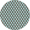 thumbnail image 1 of Ahgly Company Indoor Round Patterned Blue Lagoon Blue Area Rugs, 6' Round, 1 of 6