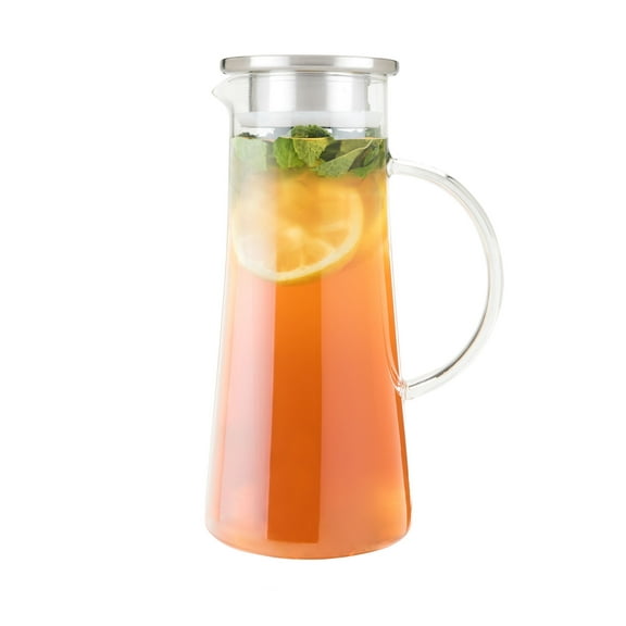Pinky Up Charlie Glass Iced Tea Carafe, Juice, Lemonade Pitcher, 1.5 liter