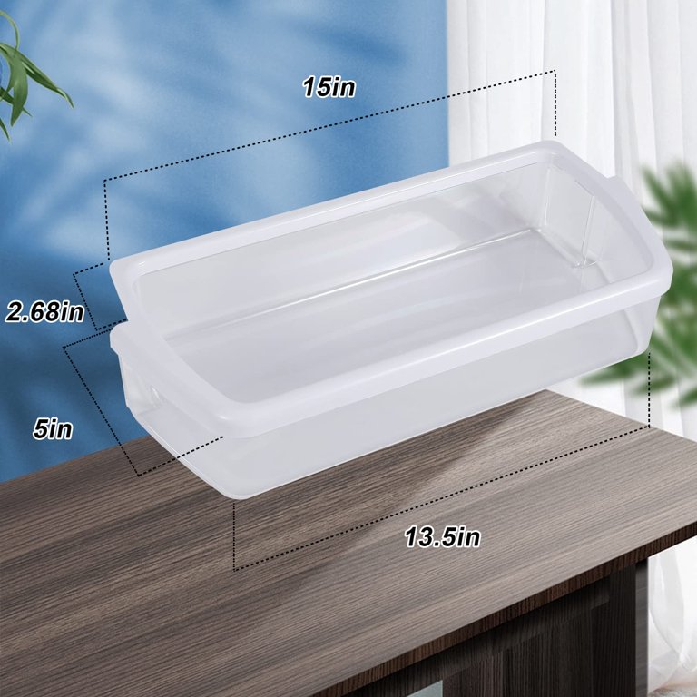 Replacement Refrigerator Door Bin Shelf - White, Fits Whirlpool/KitchAid (W10321304)
