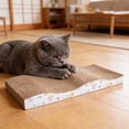 thumbnail image 3 of Corrugated Cardboard Cat Scratching Board, Reversible Claw Sharpener Scratch Pad for Indoor Cats, Durable Recycled Paper Scratcher Toy, Furniture Protector for Kittens and Adult Cats, 3 of 6