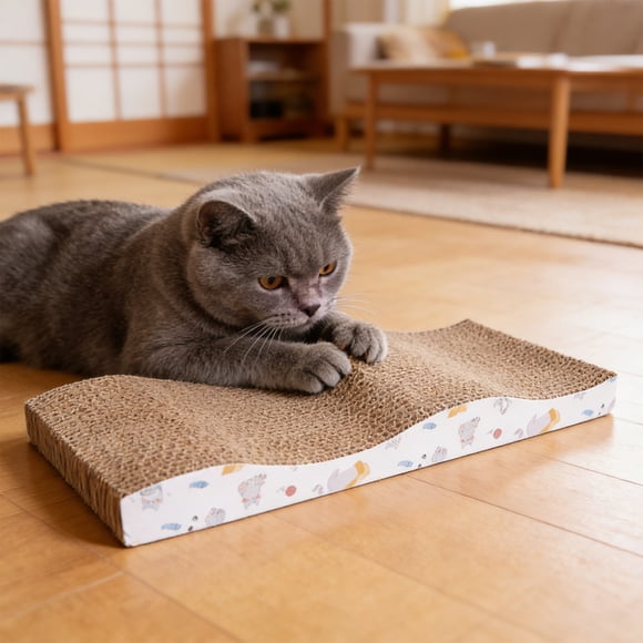 Dvkptbk scratching board Cats Scratching Board Corrugated Cardboard Claw Sharpener Corrugated Cardboard Scratch Pad for Indoor Cats Pet Furniture Toy
