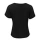 thumbnail image 4 of Camiseta de manga corta lisa con aberturas para mujer: transpirable, cuello redondo, poliéster y spandex, tallas S-XXL, 4 of 6
