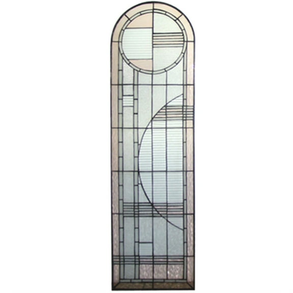 15"W X 54"H Arc Deco Left Sided Stained Glass Window