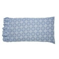 thumbnail image 2 of VHC Brands Jolie, Farmhouse Ruffled Pillow Cases, King Size, Floral, Blue & Green, 21x36+4, Set of 2, 2 of 3