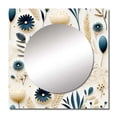 thumbnail image 2 of Designart "Fern Tranquility II" Floral Square Mirror For Wall Decor - Large Blue Square Printed Wall Mirror Art - Square Cottage Mirror - Wall Mounted Square Large Mirror, 2 of 5