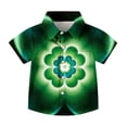 thumbnail image 6 of ZOYOEN Boys St Patricks Day Button Down Shirts- Lucky Casual Short Sleeve Lapel Kids Irish Clothes Green Size 14, 6 of 7