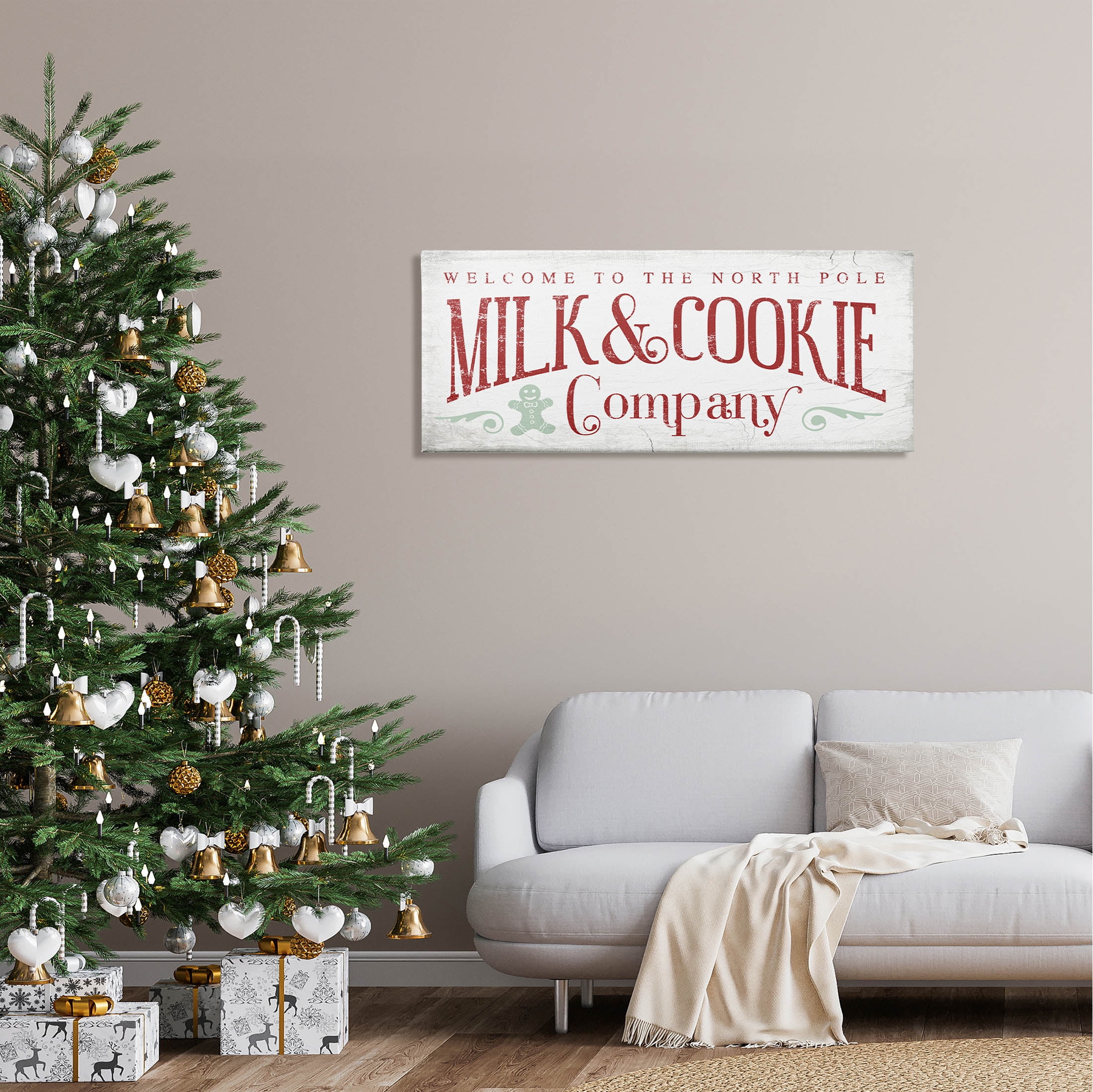 Stupell Industries Milk & Cookie Company Sign Graphic Art Gallery Wrapped Canvas Print Wall Art, Design by Lil' Rue