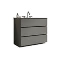 thumbnail image 3 of 36" Gray Bathroom Vanity with Sink with 3 Holes, Large Storage Freestanding Bathroom Vanity for Modern Bathroom, One-Piece White Sink Basin without Drain and , Pre-assembled, 3 of 5