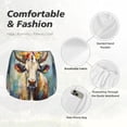 thumbnail image 4 of Balery Oil Painting Flower Cow Pantalones cortos deportivos para mujer con forro y dos bolsillos, elásticos, para entrenamiento, gimnasio, yoga-Medium, 4 of 7