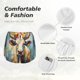 thumbnail image 4 of Balery Oil Painting Flower Cow Pantalones cortos deportivos para mujer con forro y dos bolsillos, elásticos, para entrenamiento, gimnasio, yoga-XX-Large, 4 of 7