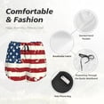 thumbnail image 4 of Balery Vintage American Flag Pantalones cortos deportivos para mujer con forro y dos bolsillos, elásticos, para entrenamiento, gimnasio, yoga-XX-Large, 4 of 7