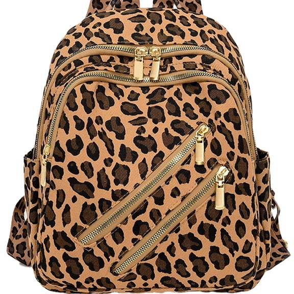AlmosTen Backpack Purses for Women Travel Backpack Small Mini School Backpack Daypacks Bags Cute Fashion Leisure Casual Travel Backpacks Purse for Womens,Adults,Leopard