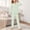 Green, variant on Amidoa Girls Summer Outfits 2 Piece Long Sleeve Cute Print Homewear Top and Pants Kids Clothing Sets Purple Size 3