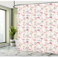 thumbnail image 5 of Ambesonne Flamingo Shower Curtain, Wild Bird Love Vintage, 69"Wx75"L, Beige Pink, 5 of 5
