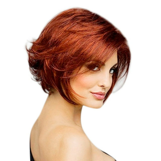Riforla Perruque Brune Bouclée Courte Synthétique Mode pour Femmes Nouvelles Perruques pour Femmes Brun