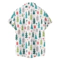 thumbnail image 3 of Puawkoer Mens Christmas Santa 3D Digital Printing Button Lapel Short Sleeve Shirt T Shirt Top mens clothes M B, 3 of 3