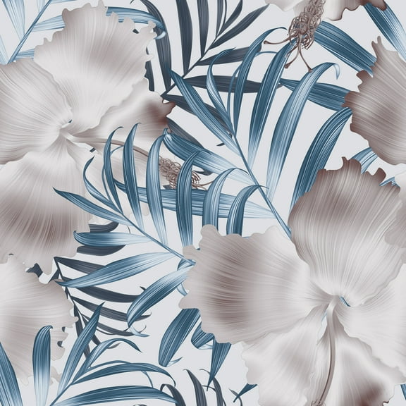 MuralsPrint Thunder Floral Removable Wallpaper - 10'ft H x 24''inch W
