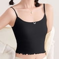 thumbnail image 7 of Tnhcen Women's Summer Cotton Camisole Built-in Bra Sleepwear Lace Trim Sleeveless Backless Top Comfortable Nightwear S-XL Multiple Colors Available Black, 7 of 7
