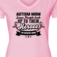 thumbnail image 4 of Inktastic Autism Awareness Autism Mom with Puzzle Ribbons Women's V-Neck T-Shirt, 4 of 5