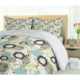thumbnail image 5 of Ambesonne Vintage Duvet Cover Set, Abstract Ornate Flower, 2-Calking, Seafoam Brown Green, 5 of 6