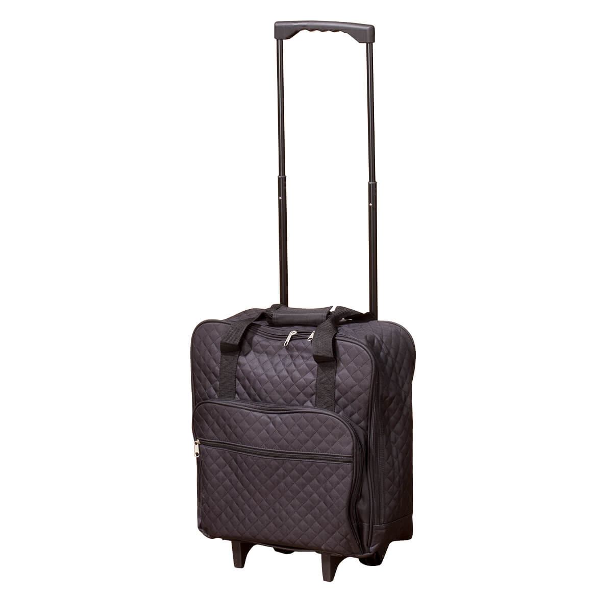 Black Quilted Rolling Tote