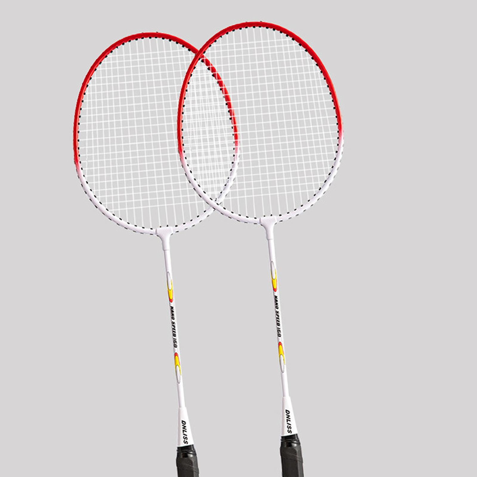 DimyFew 2x Badminton Racket Set Durable Badminton Equipment Badminton Racquet for Adults Without Bag