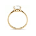 thumbnail image 3 of Womens 1.74 Ct Emerald Cut Solitaire Cz Rose Gold Stainless Steel Engagement Ring Size 9, 3 of 5