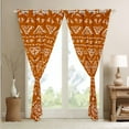 thumbnail image 4 of Erosebridal Boho Aztec Window Curtains 38"Wx54"L Western Geometric Curtains Tribal Retro Boho Aztec Curtains & Drapes Modern Farmhouse Bedroom Decor Exotic Bohemian Curtains 2 Panels Orange White, 4 of 6