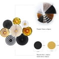 thumbnail image 4 of Gold Party Hanging Paper Fans Decoration, Wedding Birthday Graduation Party Supplies Home Decoration Round Events Accessories Set of 8, 4 of 6
