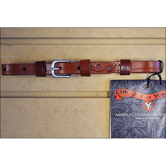 Regular Oil 1/2 In. Leather Horse Tack Curb Strap By Circle Y