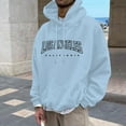 thumbnail image 2 of toraway Sweatshirt Blanket Throw Male Autumn and Winter Fashion Casual Letter Part Print Hooded Pullover Long Sleeve Hooded Sweater Tops L, 2 of 4