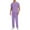 Purple, variant on Kctiaxy Mens Scrubs Set Short Sleeve V Neck Nursing Scrub Tops and Solid Color Elastic Waist Straight Leg Scrubs Work Pants with Pockets Summer Deals