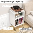 thumbnail image 6 of Giantex Record Player Stand, Vinyl Record Storage Cabinet for Living Room, Bedroom, White, 6 of 7