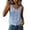 2-Blue, variant on Tank Tops for Women Sleeveless Round Neck Plaid Button Shirts