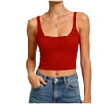thumbnail image 7 of NIEWTR Women Summer Boho Tie Front Lace Trim Tank Tops Beach Button Down Top Sleeveless Mesh Chiffon Crop Tops Clothes Womens Tank Summer Tank (XL,A145-Red), 7 of 7
