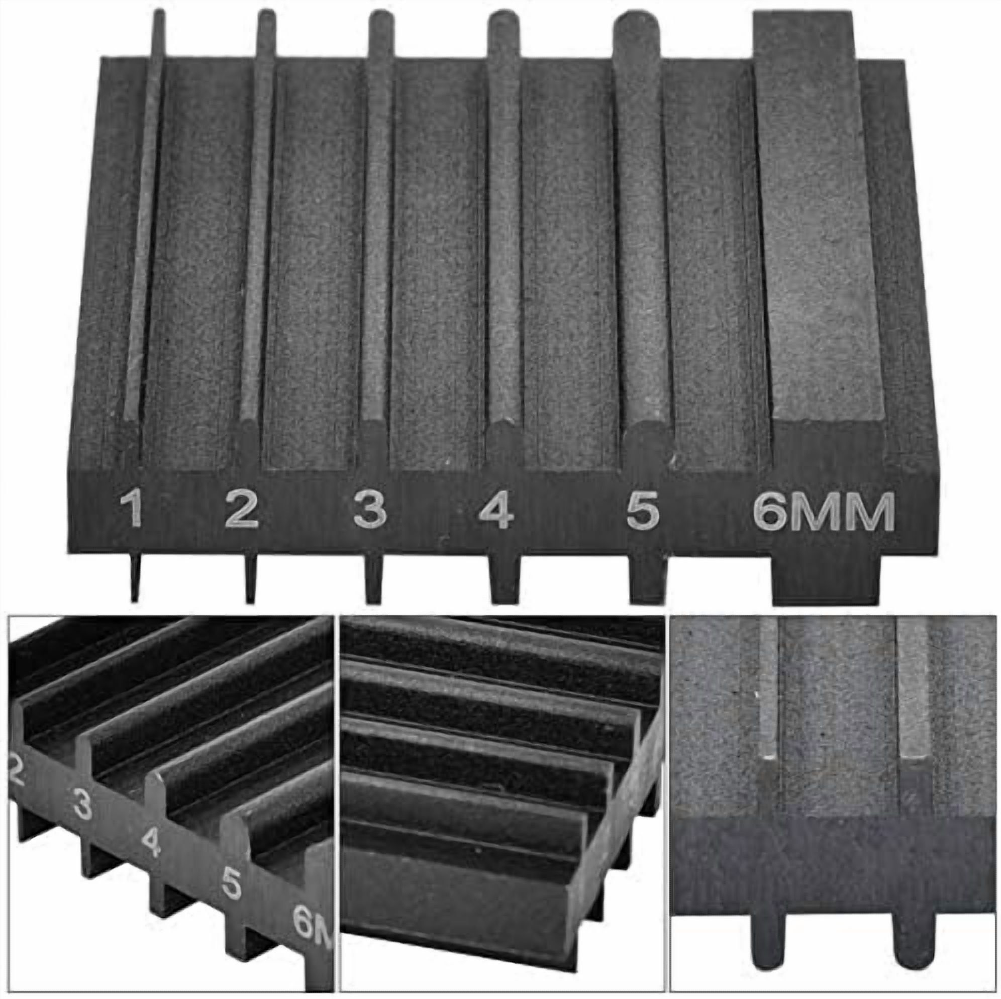 ABPETE Sharpener Guide For Leather Sharpener Leather Edger Bevelers Tool, Leather Beveler Sharpen Sharpener Guide Bevellers Trimmer Groovers Punche Helper Tool 6MM for Leather Cutter Head Sharpening