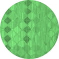 thumbnail image 1 of Ahgly Company Indoor Round Southwestern Emerald Green Country Area Rugs, 7' Round, 1 of 4